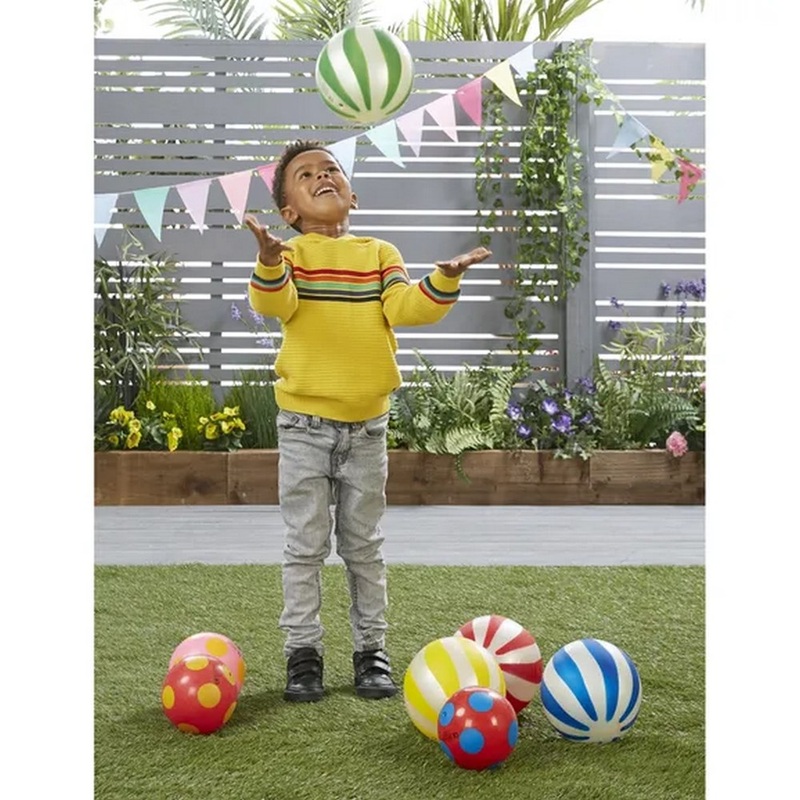 Everyday Spots and Stripes Balls  Multi  Pack of 12