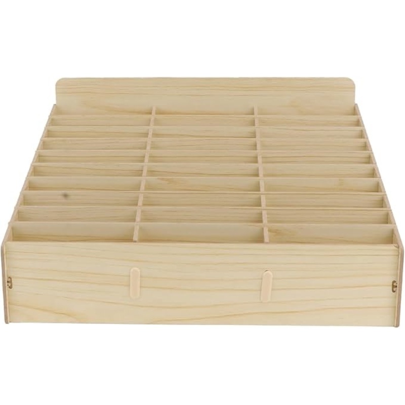 *Wooden Desktop Mobile Phone/Calculator Holder  30 Compartments