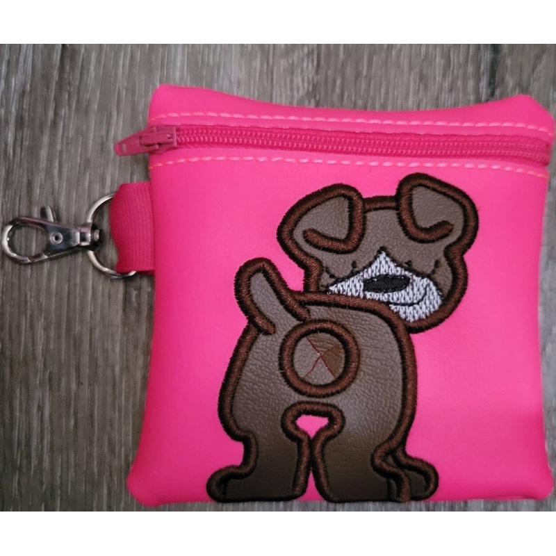 Boxer Poop Bag Pouch – gift for dog lover – Zippered poop bag holder-  Gift for Dog Walker – veterinarian – dog groomer (ONLINE ORDER ONLY)