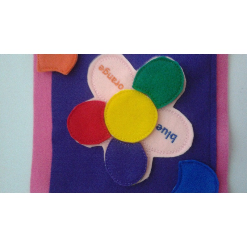 Build Your Own Felt Quiet Book – Page by Page Felt Flower Puzzle – Learn Your Colors –  Durable (ONLINE ORDER ONLY)