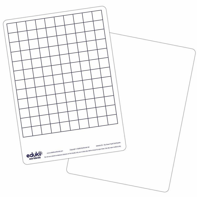 Dry Erase  Pupils Grid Board Pack of 30