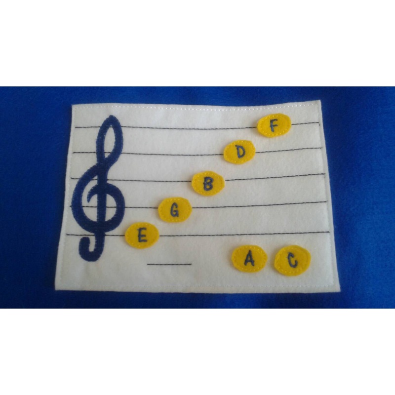 Learn How To Read Music – Quiet game board – music teacher tool- Felt Music Game – Movable Music Notes – treble clef – Music Scale (ONLINE ORDER ONLY)