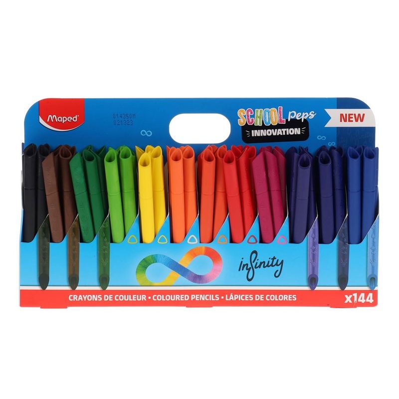 Maped School Pack Non Sharpen Colouring Pencils Pack of 144