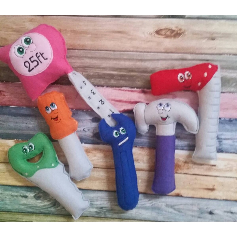 Tool set for kids – Soft tools – play tools – Toddler Toy – learning toy – preschool – plushie – photography prop – present for kids (ONLINE ORDER ONLY)
