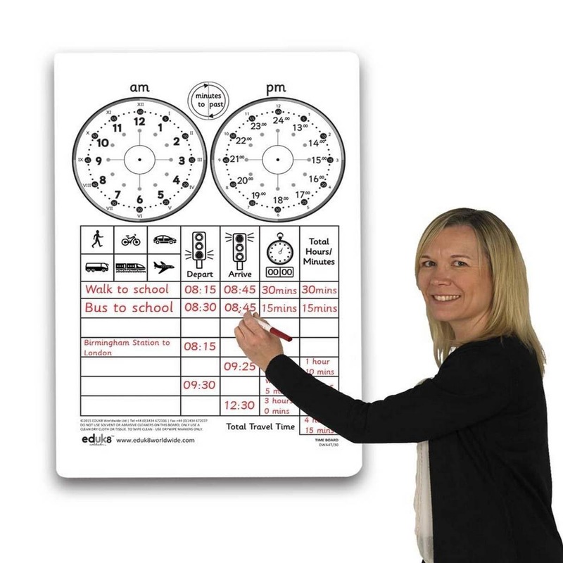 Dry Erase  Teachers A2 Time Board