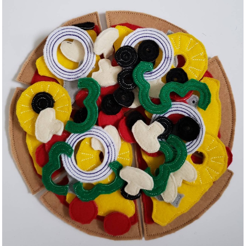 Felt Food Pizza – pretend play  Pizza Restaurant play set – felt food – pretend play – build your own (ONLINE ORDER ONLY)