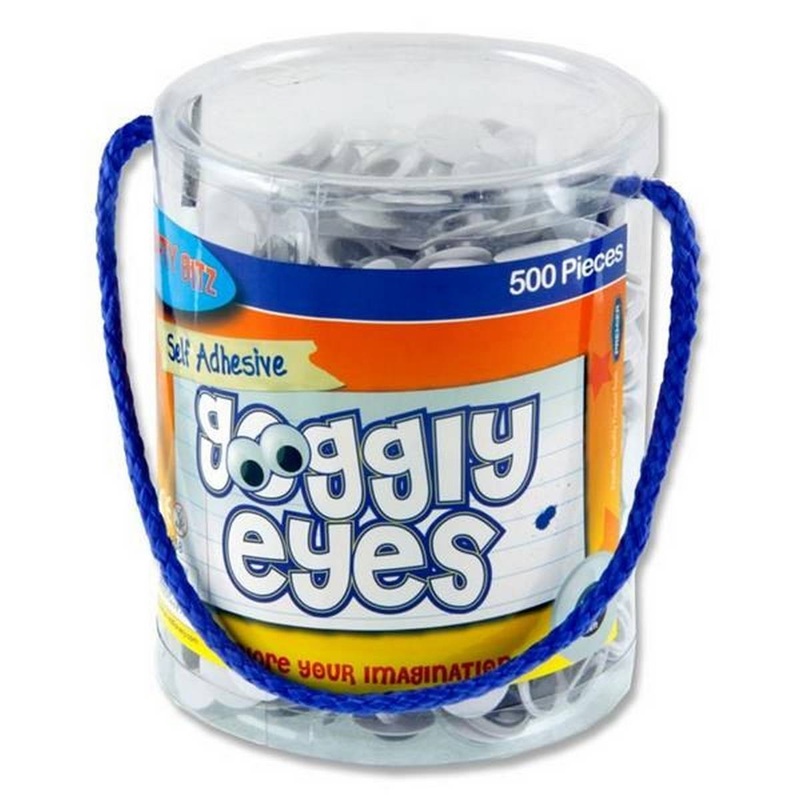 Self Adhesive Goggly Eyes  15mm Tub of 500