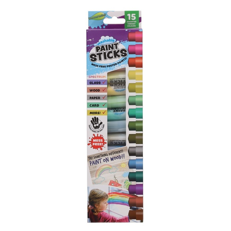 Washable 5g Poster Paint Sticks Pack of 15  Pastels