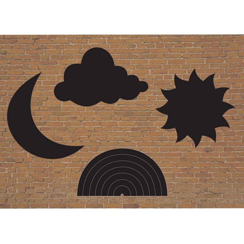 Chalkboards  Weather  Set Of 4 (Cloud, Moon, Sun, Rainbow)