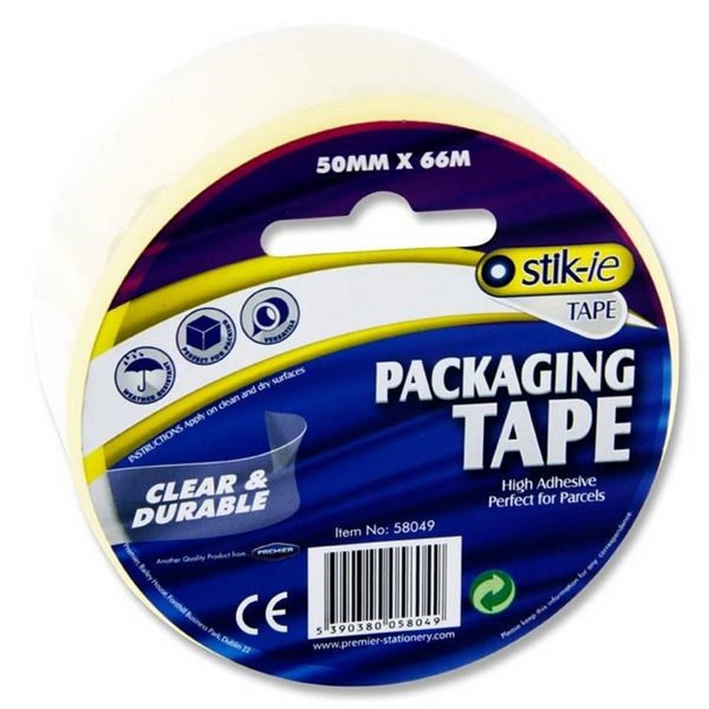 Stik-ie Transparent Packing Tape  66m X 50mm