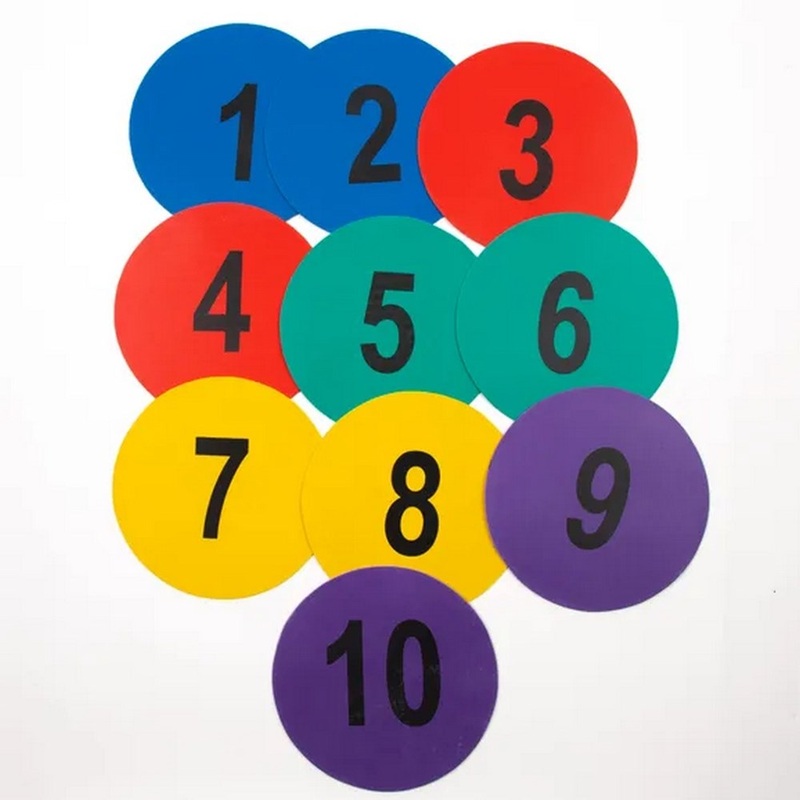 Everyday Number Spot Floor Marker Set  1-10