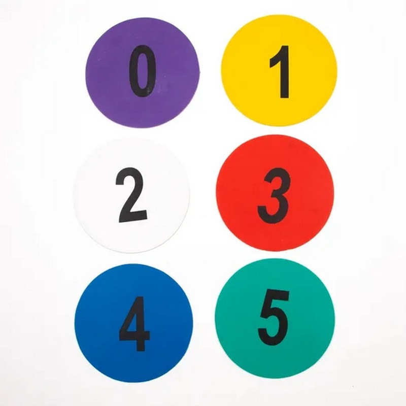 Everyday Number Spot Floor Markers  0-5