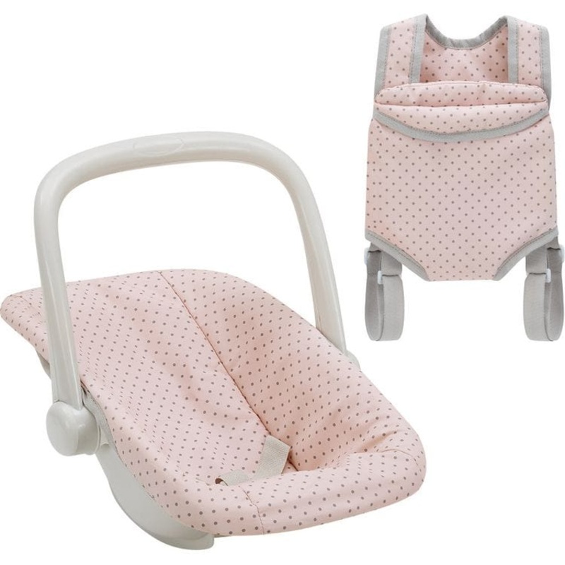 Olivia’s Little World Polka Dot Princess Baby Doll Carrier & Car Seat Set