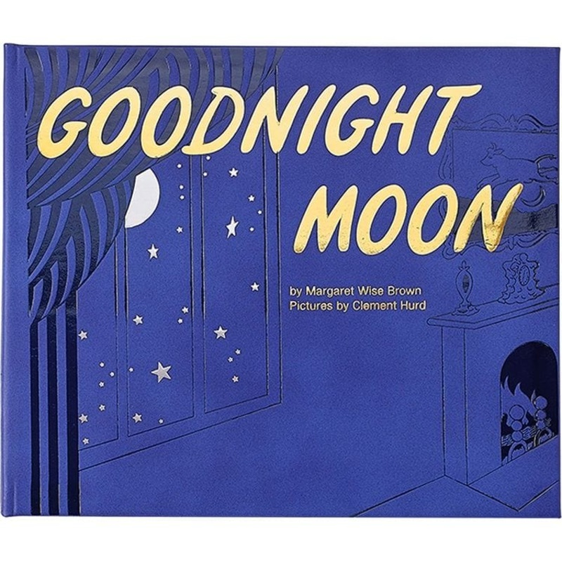Goodnight Moon Book in Blue Bonded Leather