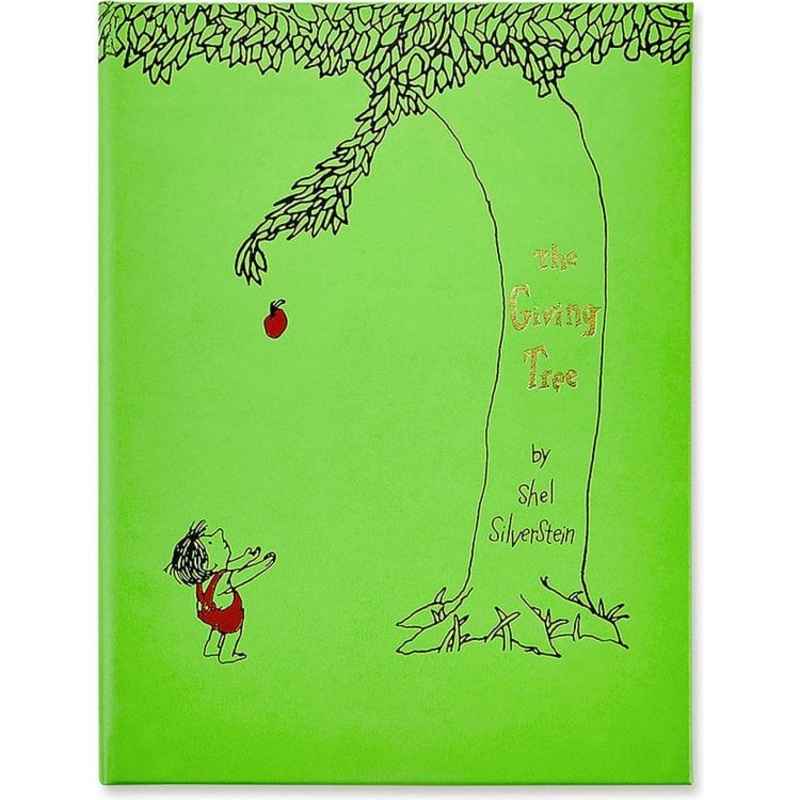 The Giving Tree Book in Lime Bonded Leather