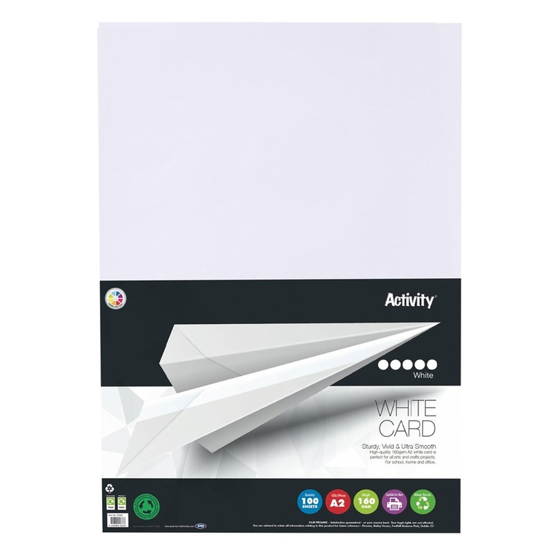 A2 160gsm Card 100 Sheets  White