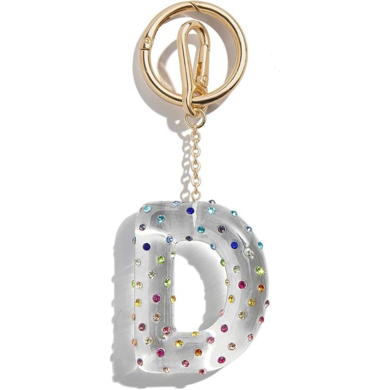 Confetti Initial Bag Charm – D
