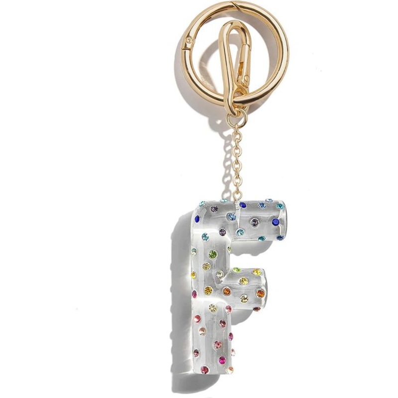 Confetti Initial Bag Charm – F