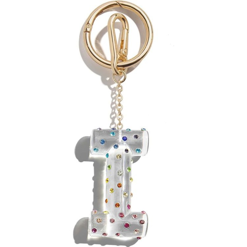 Confetti Initial Bag Charm – I