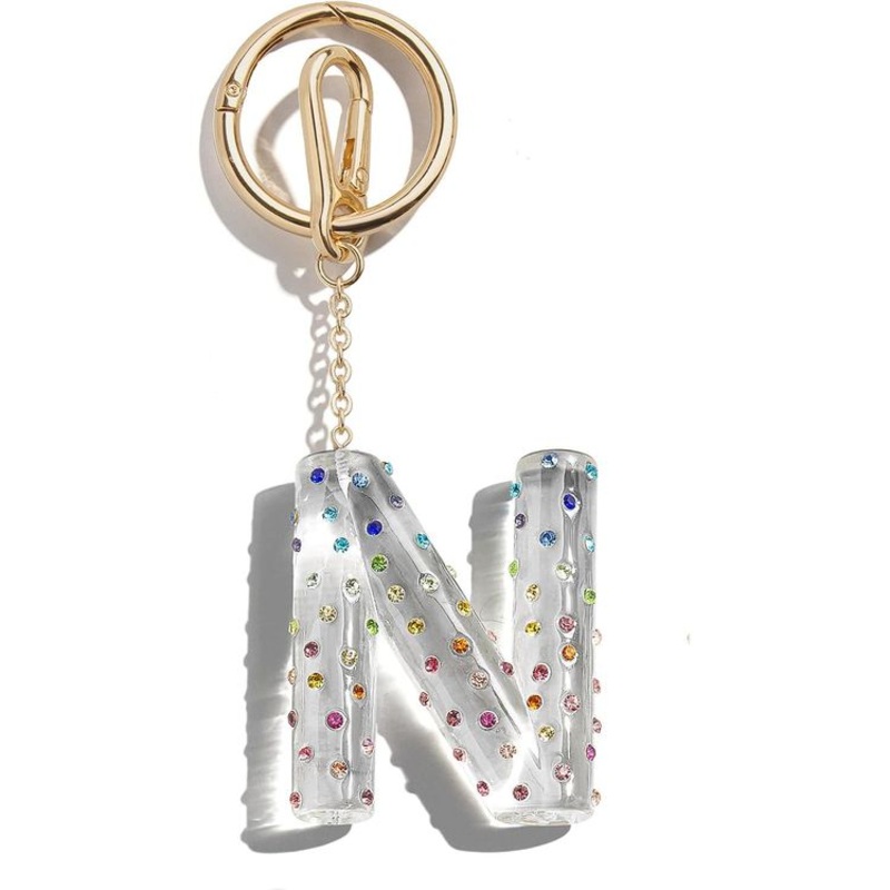Confetti Initial Bag Charm – N