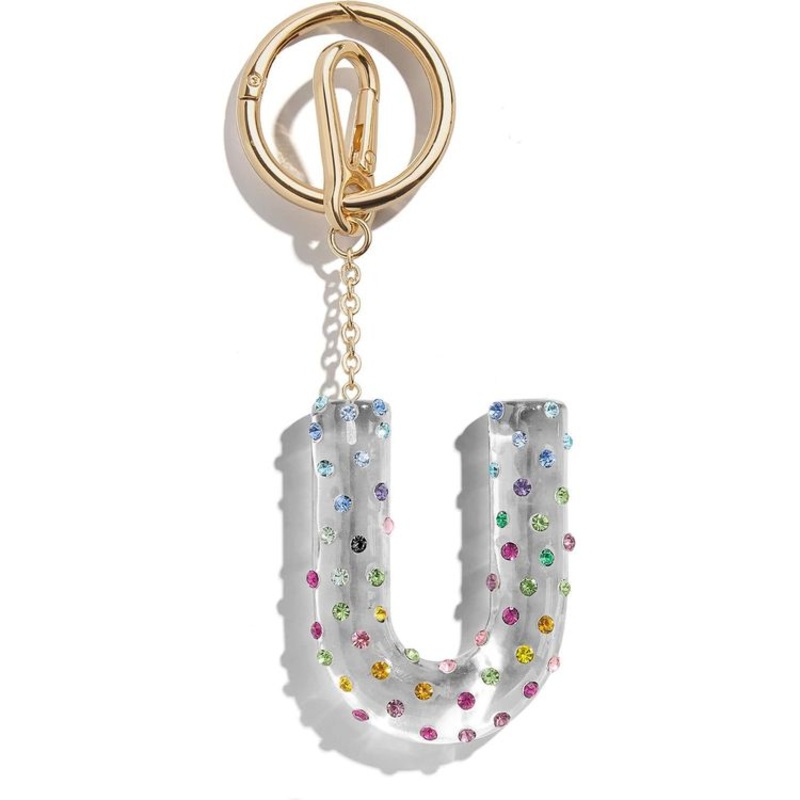 Confetti Initial Bag Charm – U