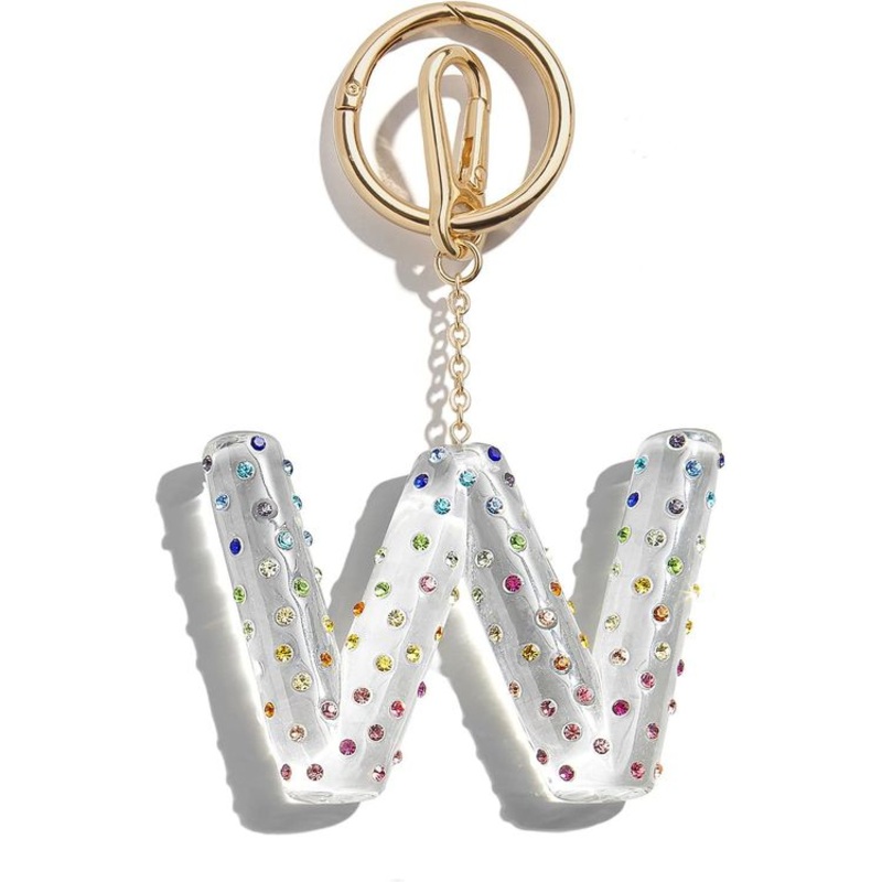 Confetti Initial Bag Charm – W