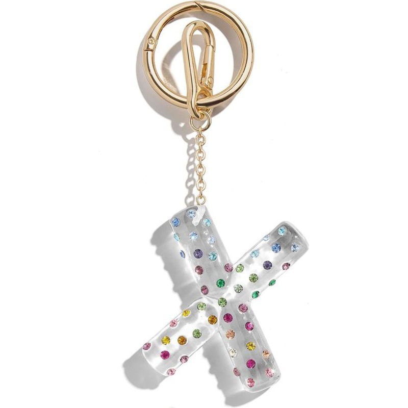 Confetti Initial Bag Charm – X