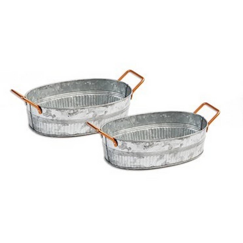 Metal Oval Pans Pack of two