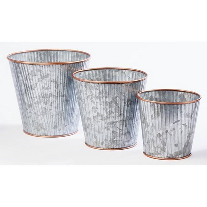 Metal Planters Pack of three