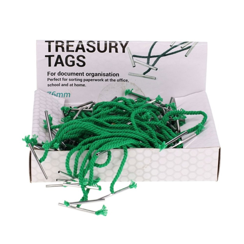Metal Treasury Tags 76mm Pack of 100