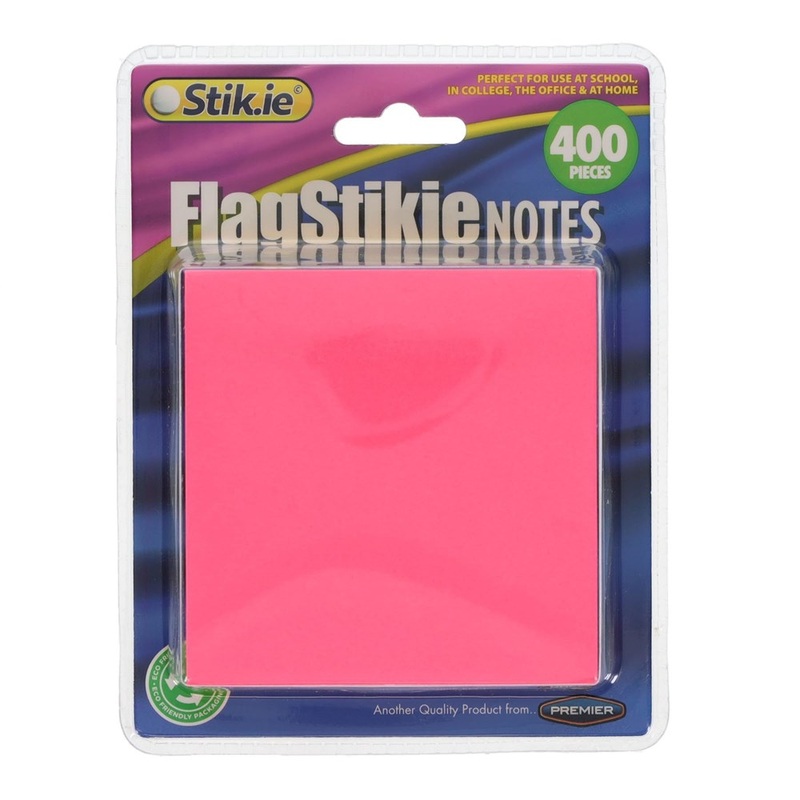 Stik.ie Sticky Notes Pack of 400  Assorted  75 x 75mm