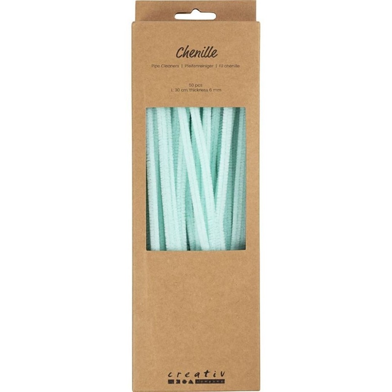 Chenille 30cm  Light Turquoise (50 Pieces)