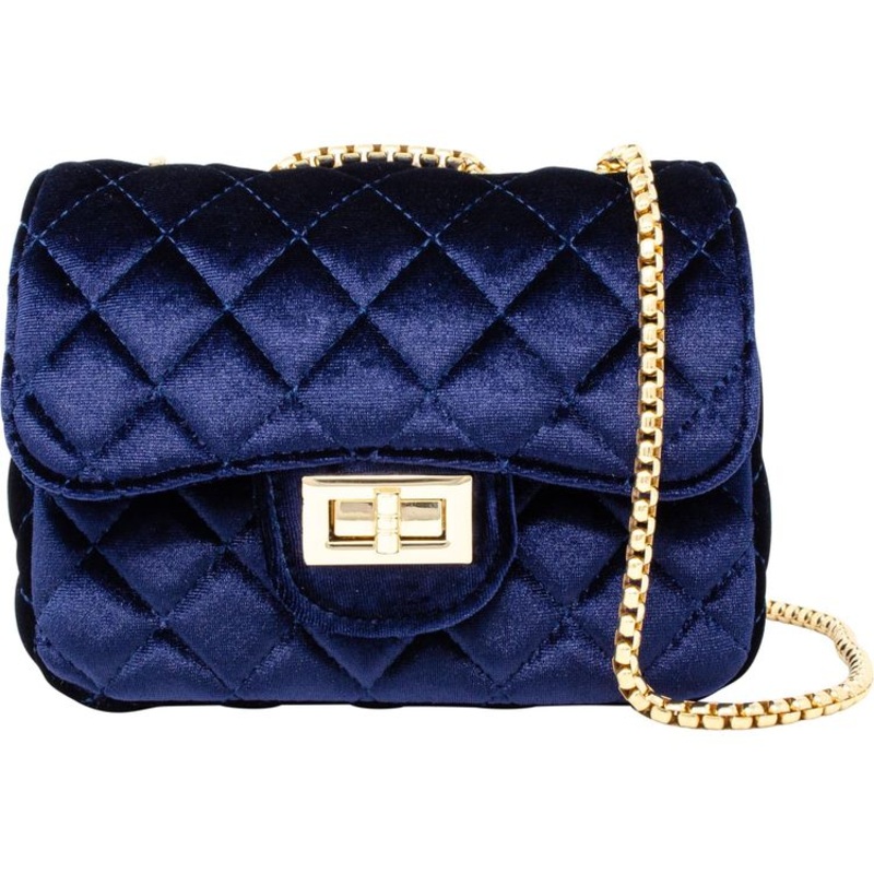 Classic Large Suede Handbag – Navy