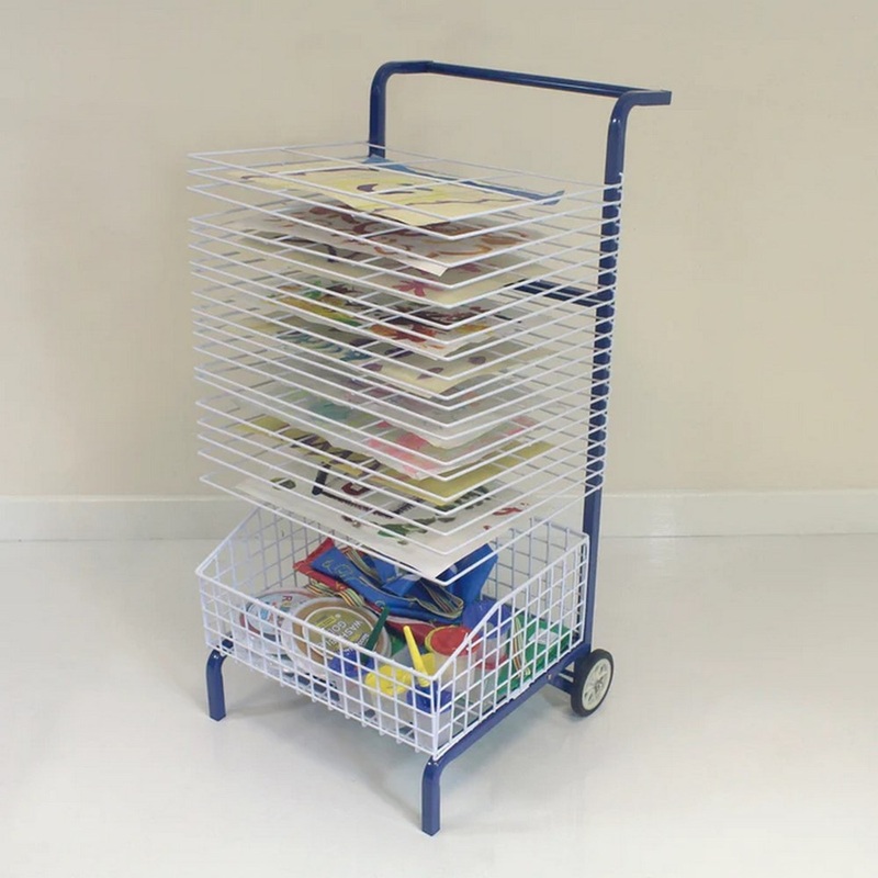 Mobile 20 Shelf Dryer With Storage