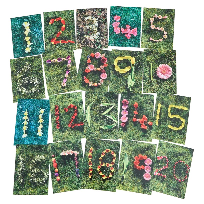 **Natural Spring/Summer Number Cards