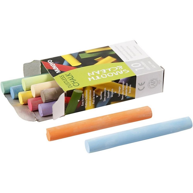Chalkboard Chalk  Assorted Colours Pack of 10