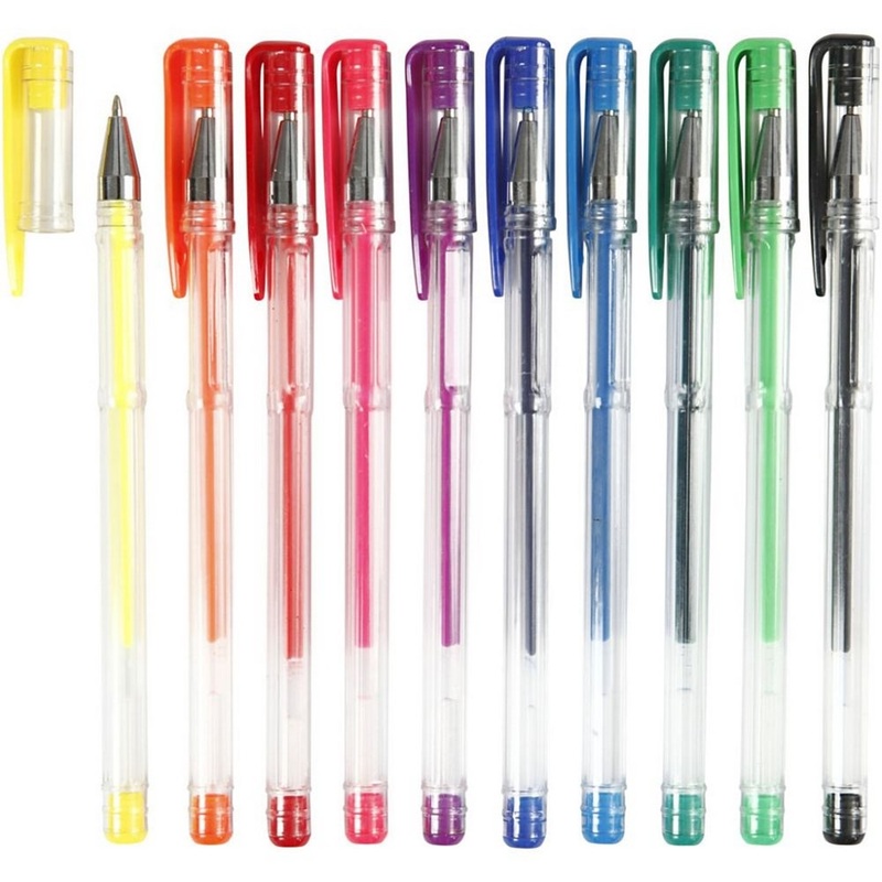 Gel Pens  Assorted Colours  Pack of 12