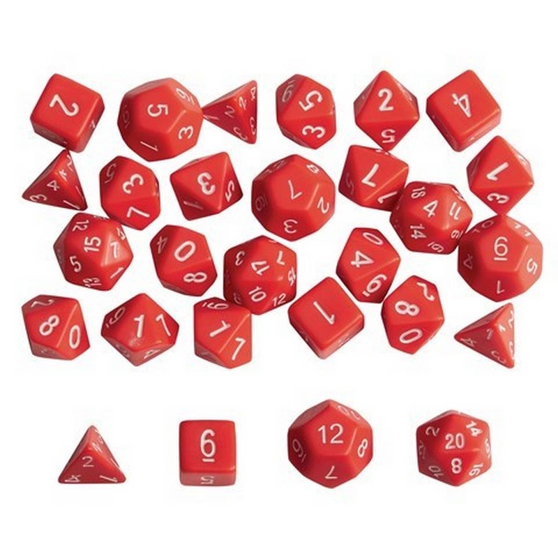 Polyhedron Number Dice  Pack of 35