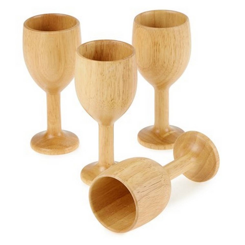 Wooden Goblets Pack of four