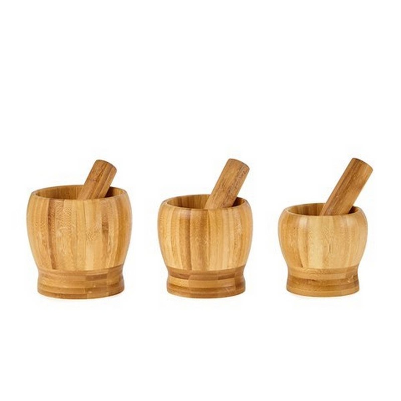 Wooden Pestle Mortar  Pack of 3