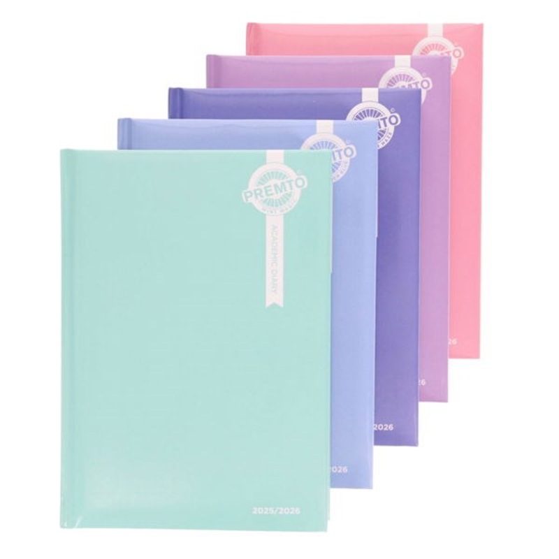 A5 2025-2026 Page A Day Academic Diary  Pastel