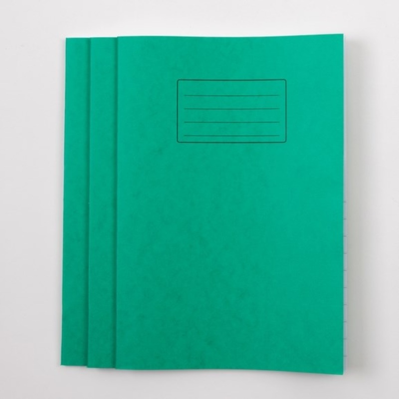 Classmates A4 Exercise Book 64 Page, Top Half Plain/Bottom 15mm Ruled, Green  Pack of 50