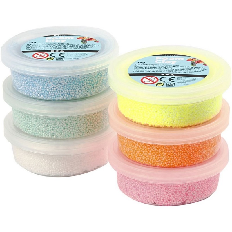 Foam Clay Pastel Glitter (6 pack)
