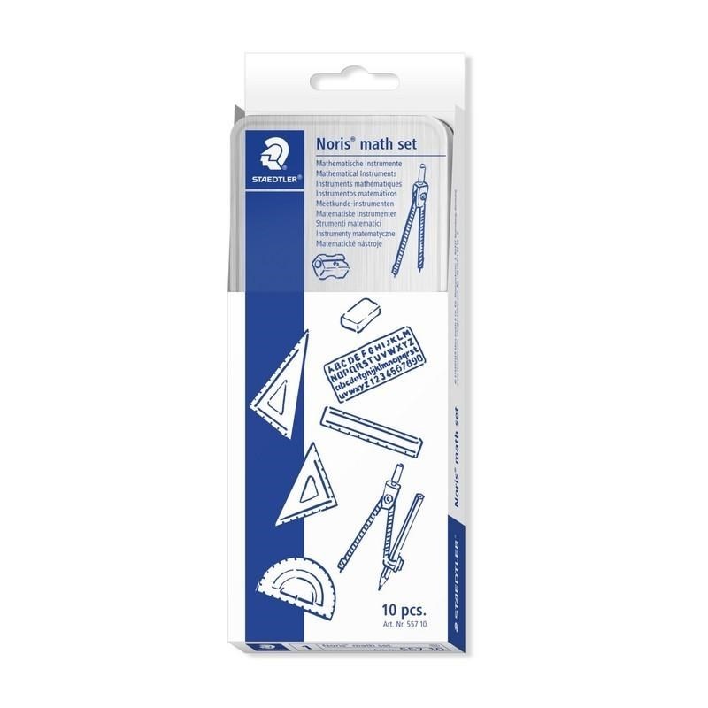 Staedtler Maths Set 557 10  Tin With 5 Pieces