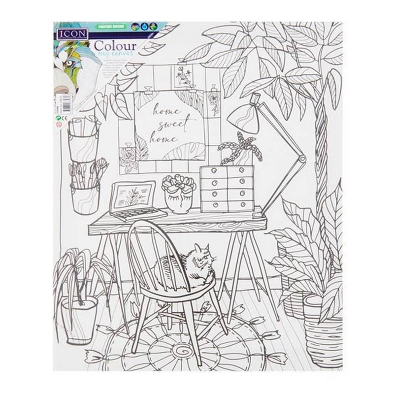 Icon 300x250mm Colour My Canvas  Home Sweet Home