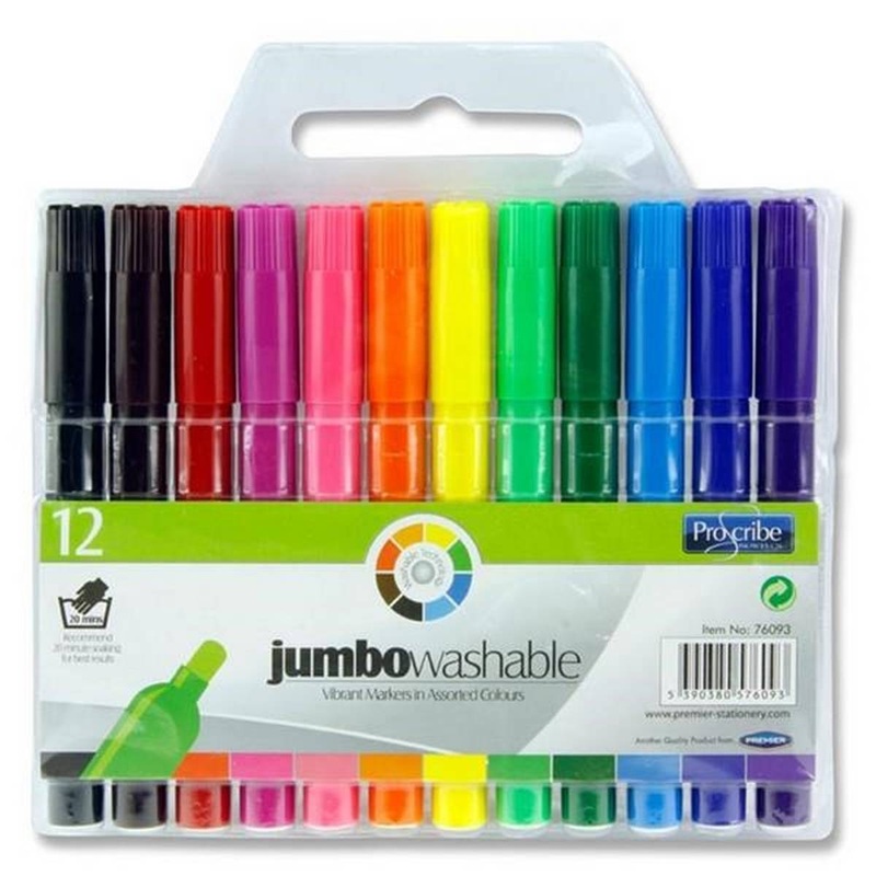Pro:scribe Washable Jumbo Markers Pack of 12