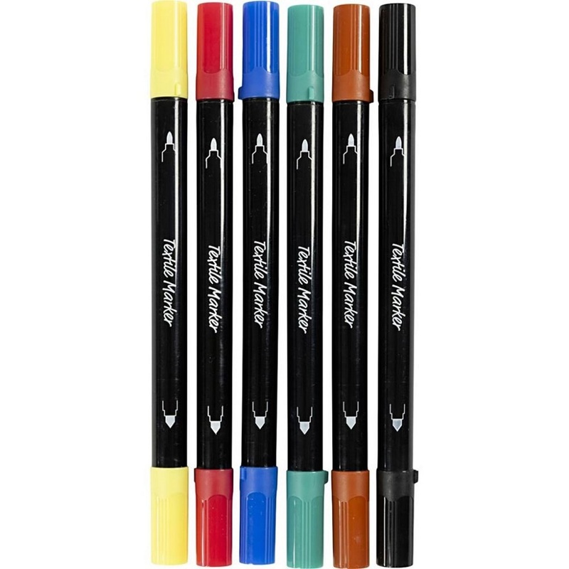 Textile markers (6 pack)