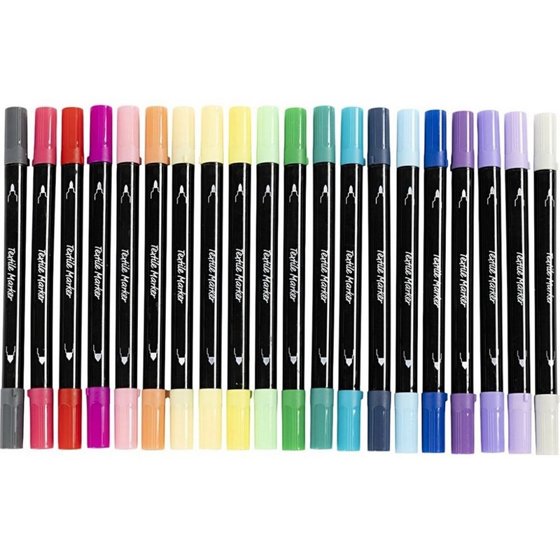 Textile Markers Pastel Pack of 20