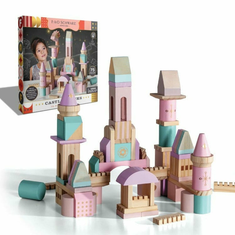 Wood Castle Blocks 75pcs