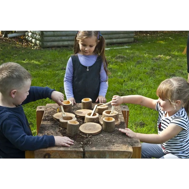 Natural Mud Pie Tea Set  Set of 16